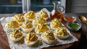 Jajka faszerowane na 12 osób: przygotowuję je wieczorem, a rano stoją gotowe w lodówce