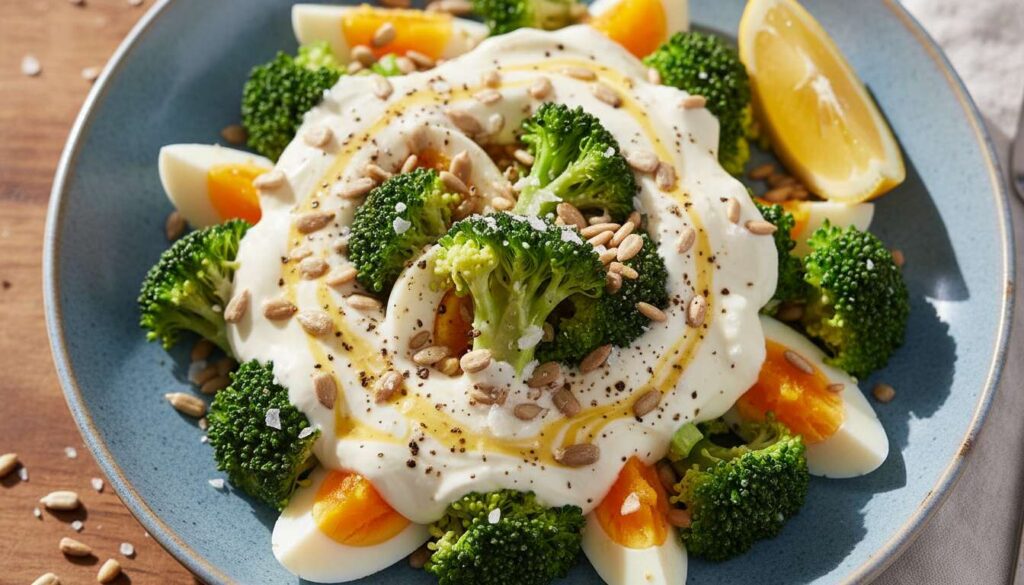 Sałatka z brokuła i jajka: 5 minut przygotowania i więcej białka niż w schabowym